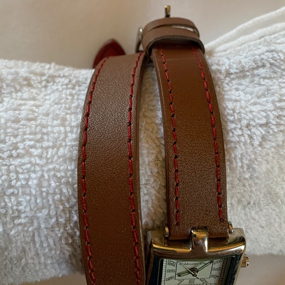 Coldwater Creek Brown Leather Wrap Watch - Picture 2 of 6